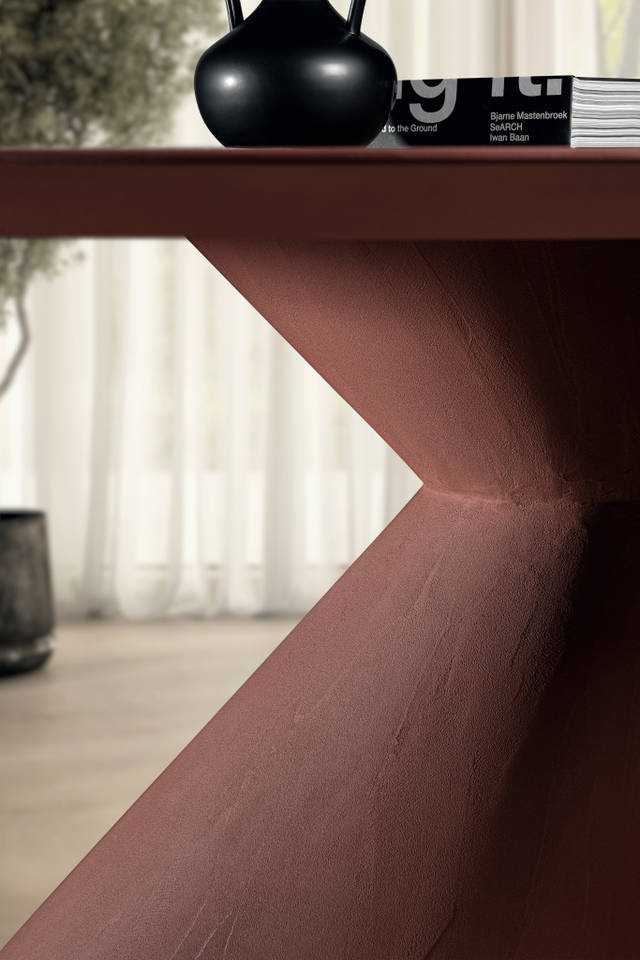designer red round table | Chapeau Table | LAGO