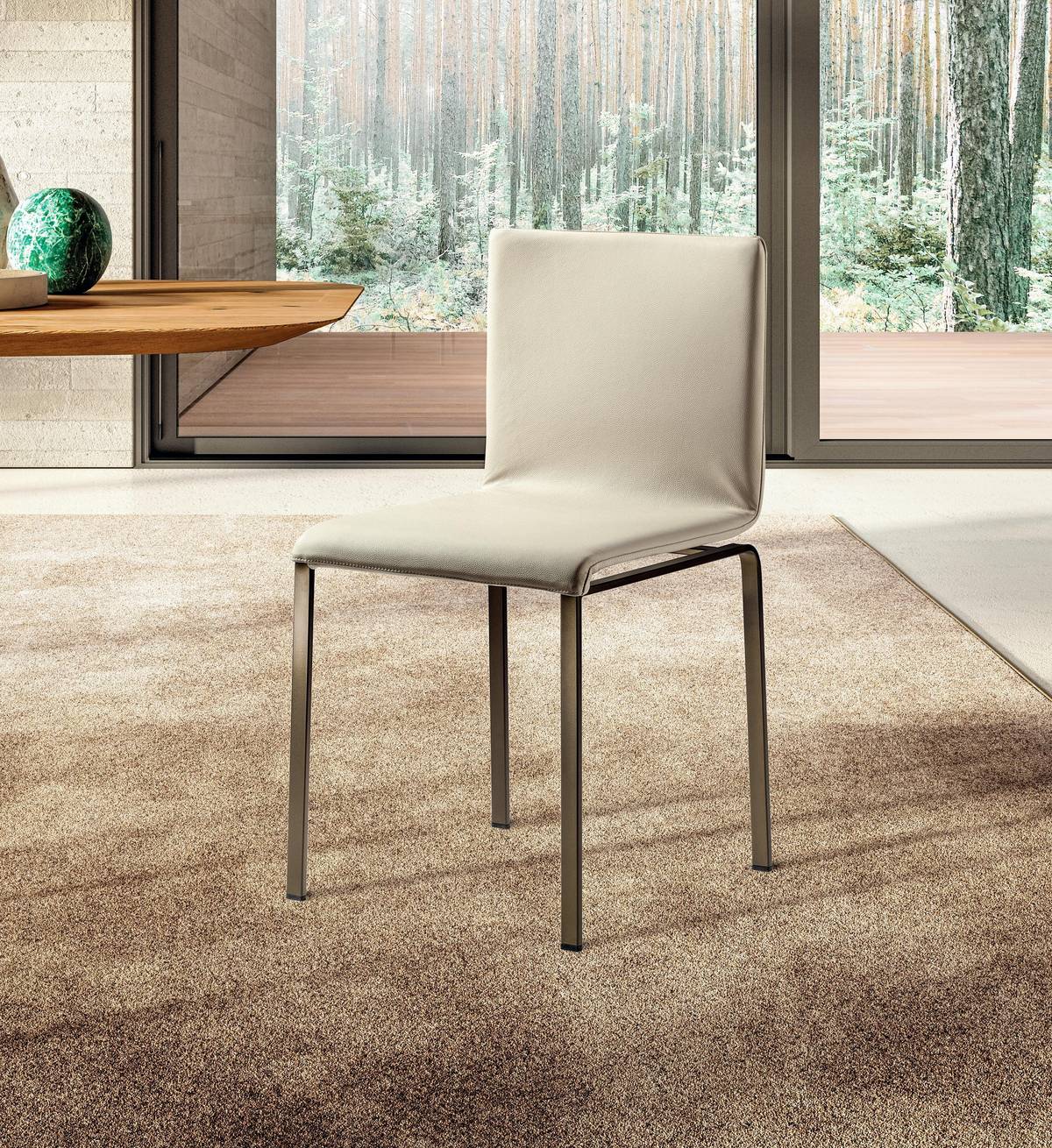 Silla tapizada en piel | Silla Dangla | LAGO Silla tapizada en piel | Silla Dangla | LAGO