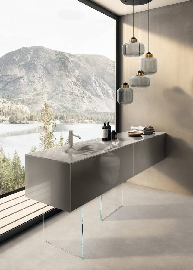 mobile bagno in vetro | Lavabo 36e8 | LAGO