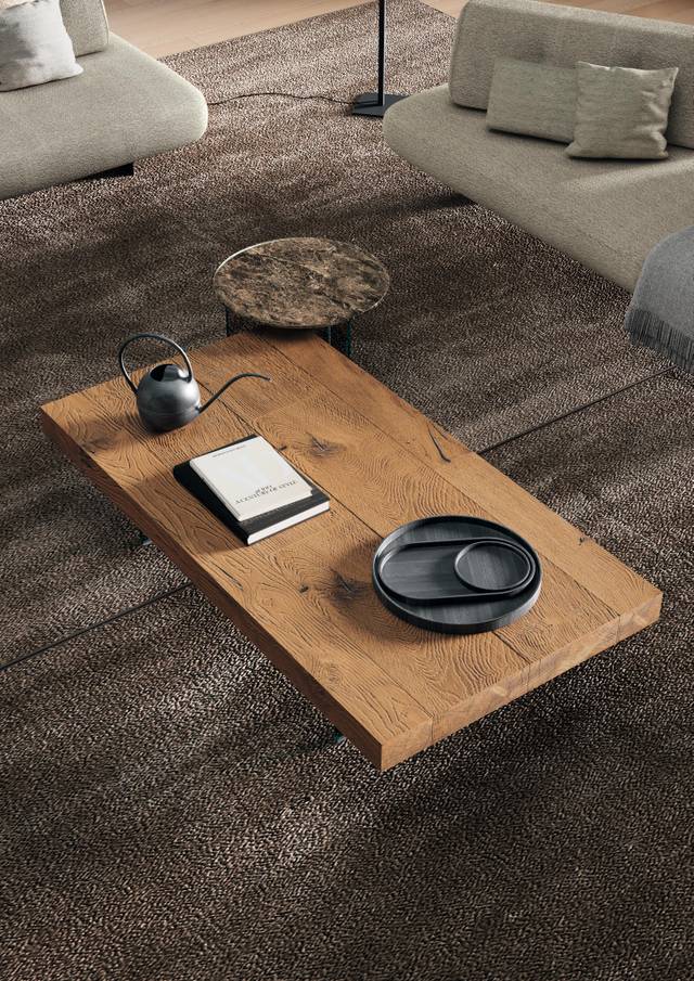 Mesa de centro de madera clara para salón | Mesita Air | LAGO
