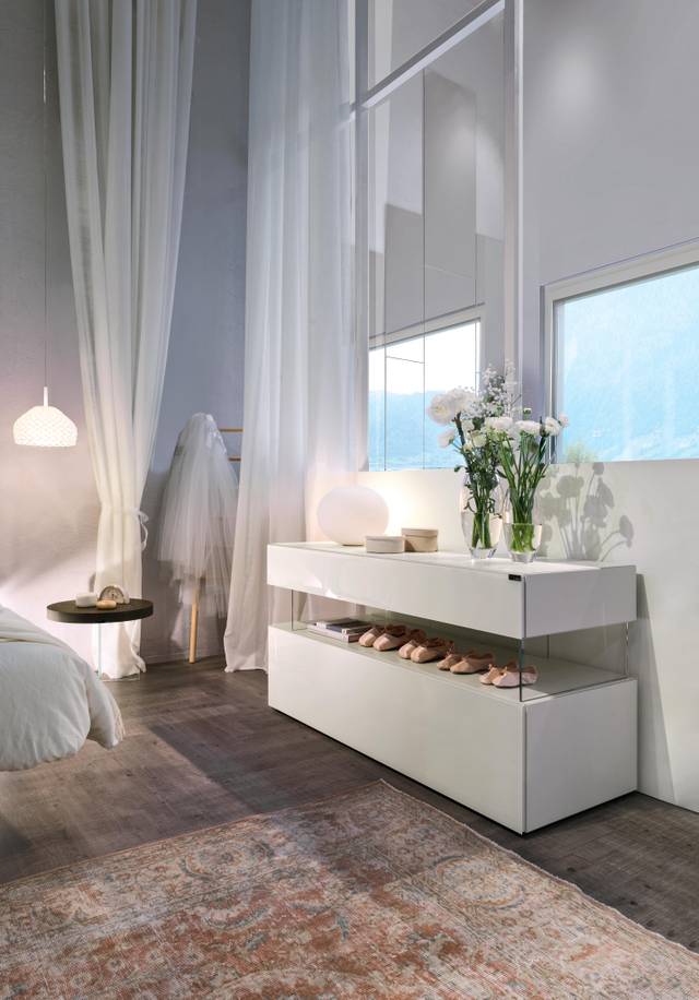 commode suspendue blanche avec tiroirs | Commodes Air | LAGO