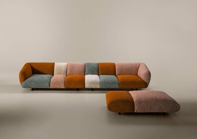 linear fabric sofa | Not Only White Sofa | LAGO