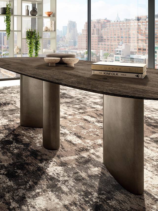 table de salle à manger plateau marbre xglass | Table Hoa | LAGO