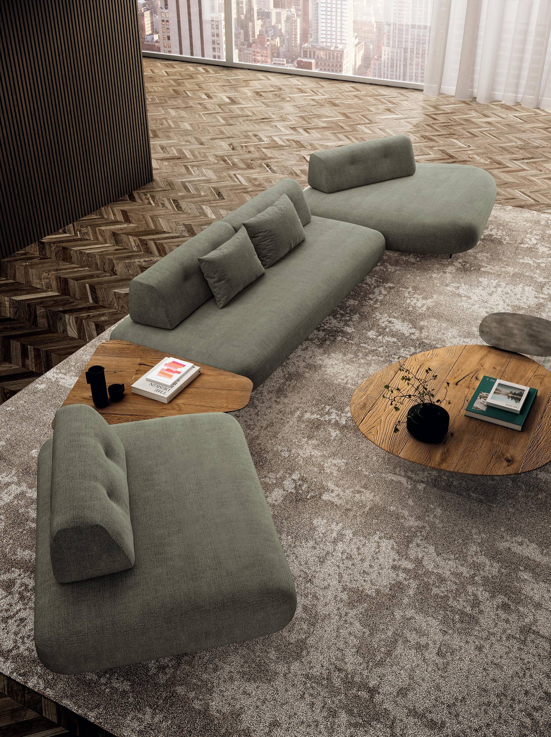 sectional sofa with wooden coffee table | Sand Sofa | LAGO sectional sofa with wooden coffee table | Sand Sofa | LAGO