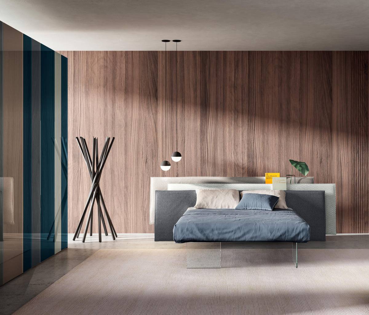 accessorisable double bed headboard | Vele Bed | LAGO accessorisable double bed headboard | Vele Bed | LAGO