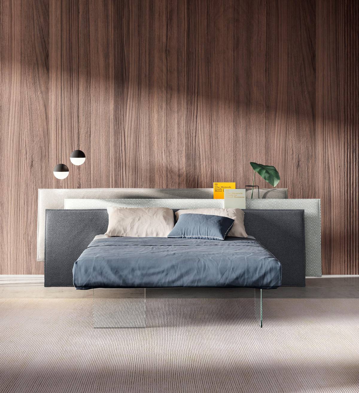 accessorisable double bed headboard | Vele Bed | LAGO accessorisable double bed headboard | Vele Bed | LAGO