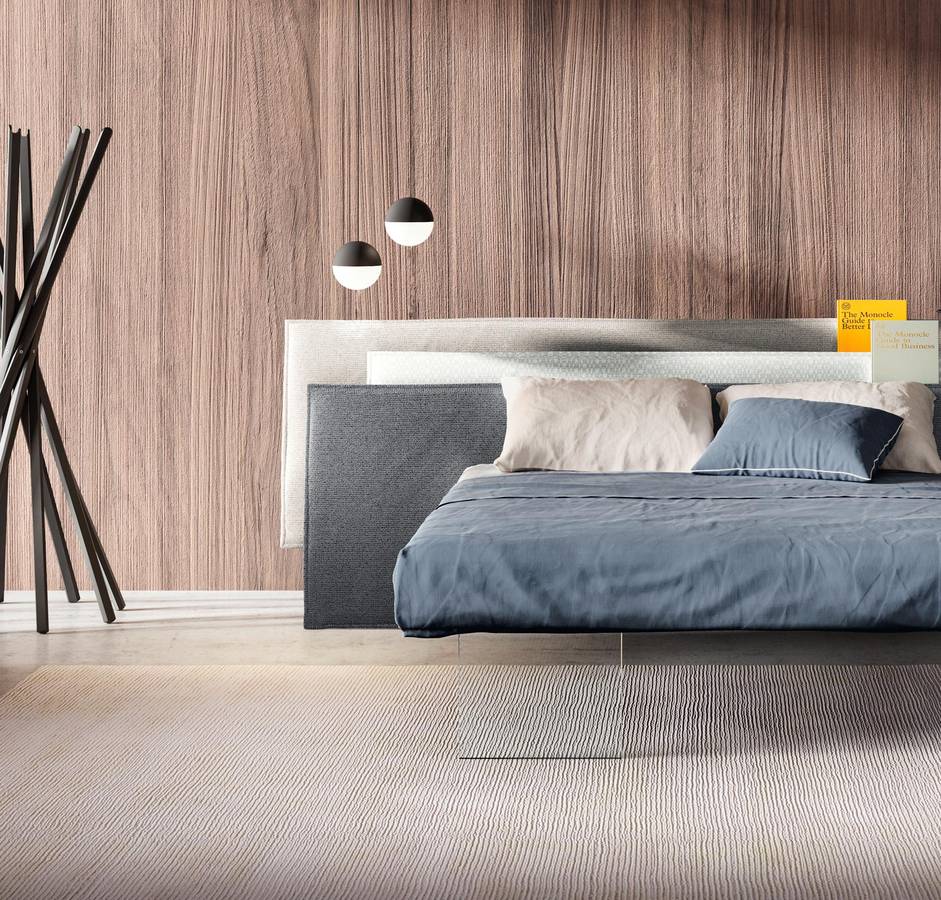 accessorisable double bed headboard | Vele Bed | LAGO