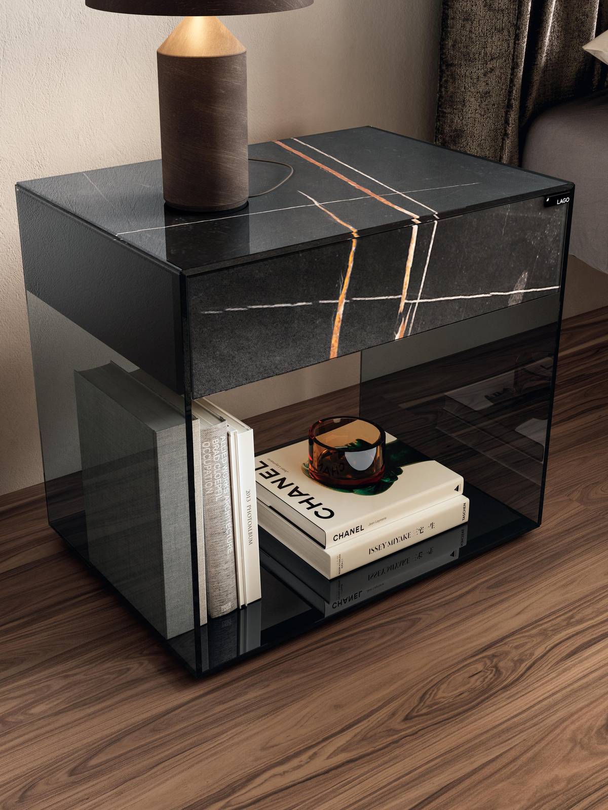 marble vein bedside table | Upglass Bedside Table | LAGO marble vein bedside table | Upglass Bedside Table | LAGO