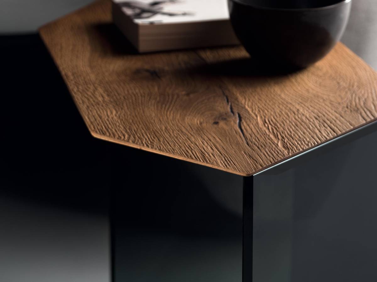table de nuit design en bois et verre | Table de Chevet Livre | LAGO