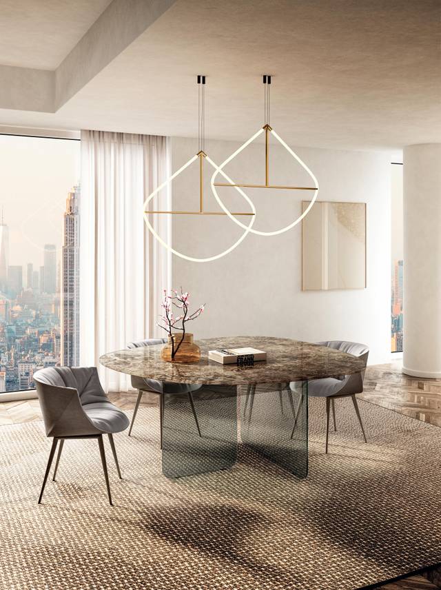 design table with glass top and legs | Air Soft Table | LAGO design table with glass top and legs | Air Soft Table | LAGO