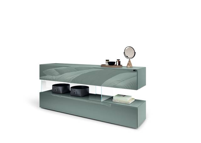blue glass dresser with drawers | Air Dresser | LAGO 
