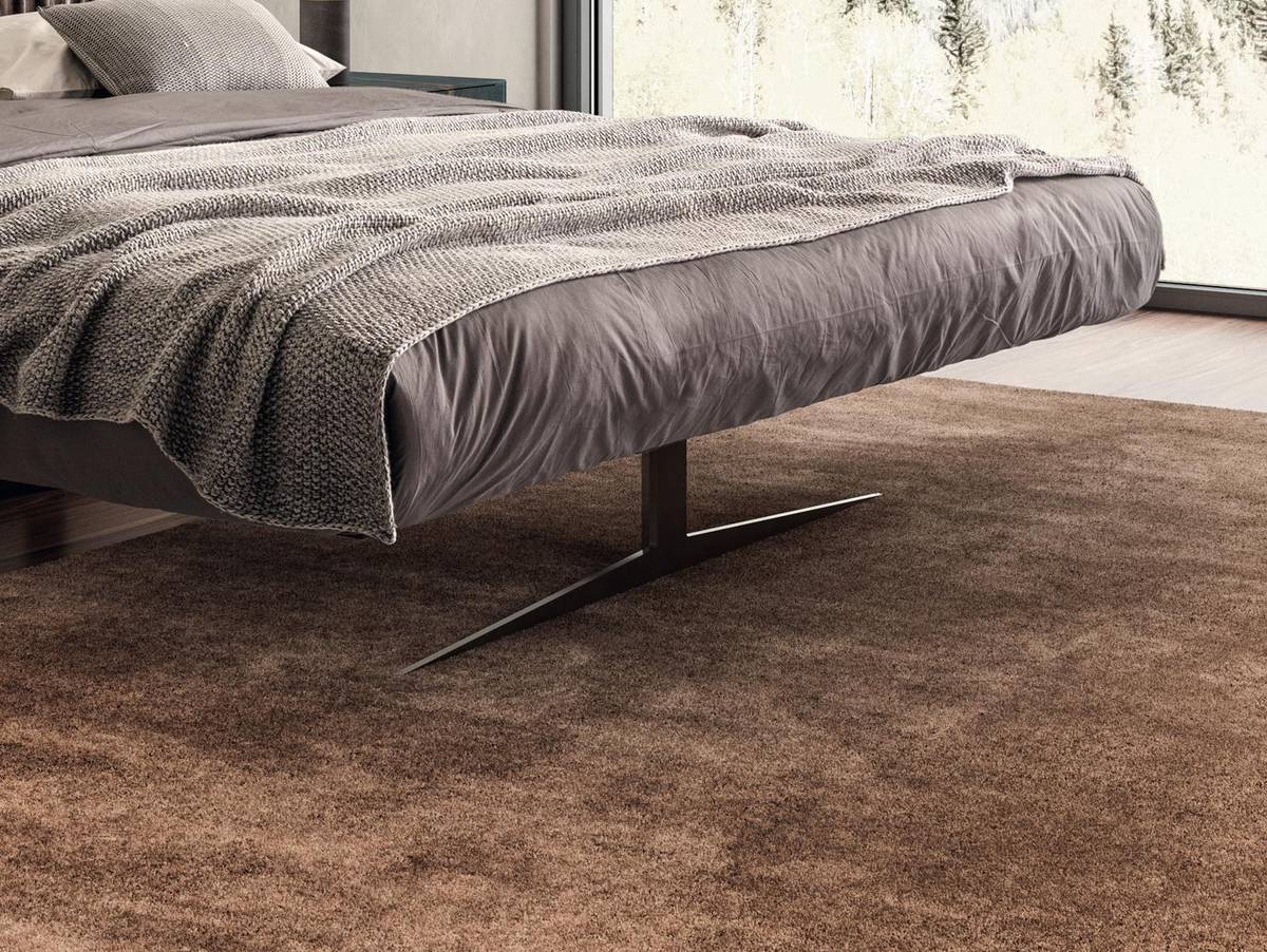 grigio designer double bed with ruched headboard | Steel Bed | LAGO grigio designer double bed with ruched headboard | Steel Bed | LAGO